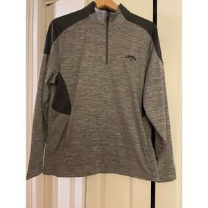 Callaway Golf Men's Quarter Zip Sweater Heather Jacket Pullover EUC M